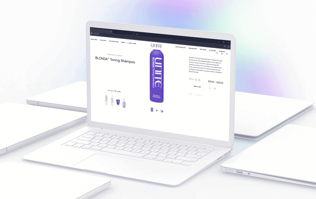unite shopify website